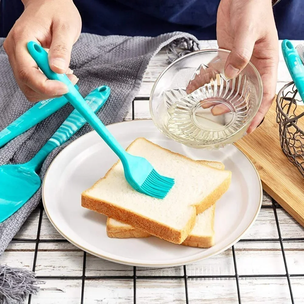 6 Piece Silicone Spatula Heat-Resistant Non-Stick for Cooking, (Marble Pattern)